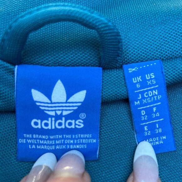 Adidas Active Jacket - Green/Light Green Stripe - Size XS - Picture 3 of 5